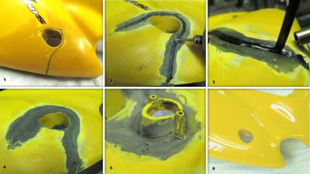 Viele thermoplastische Kunststoffe lassen sich gut schweissen. Zusatzwerkstoff und Temperatur sind wichtig. Die Nahtstelle wird ausgefrst, geschweit, geglttet und gegegeschweit. Bei richtiger Anwendung gleicht die Festigkeit  dem Originalzustand.